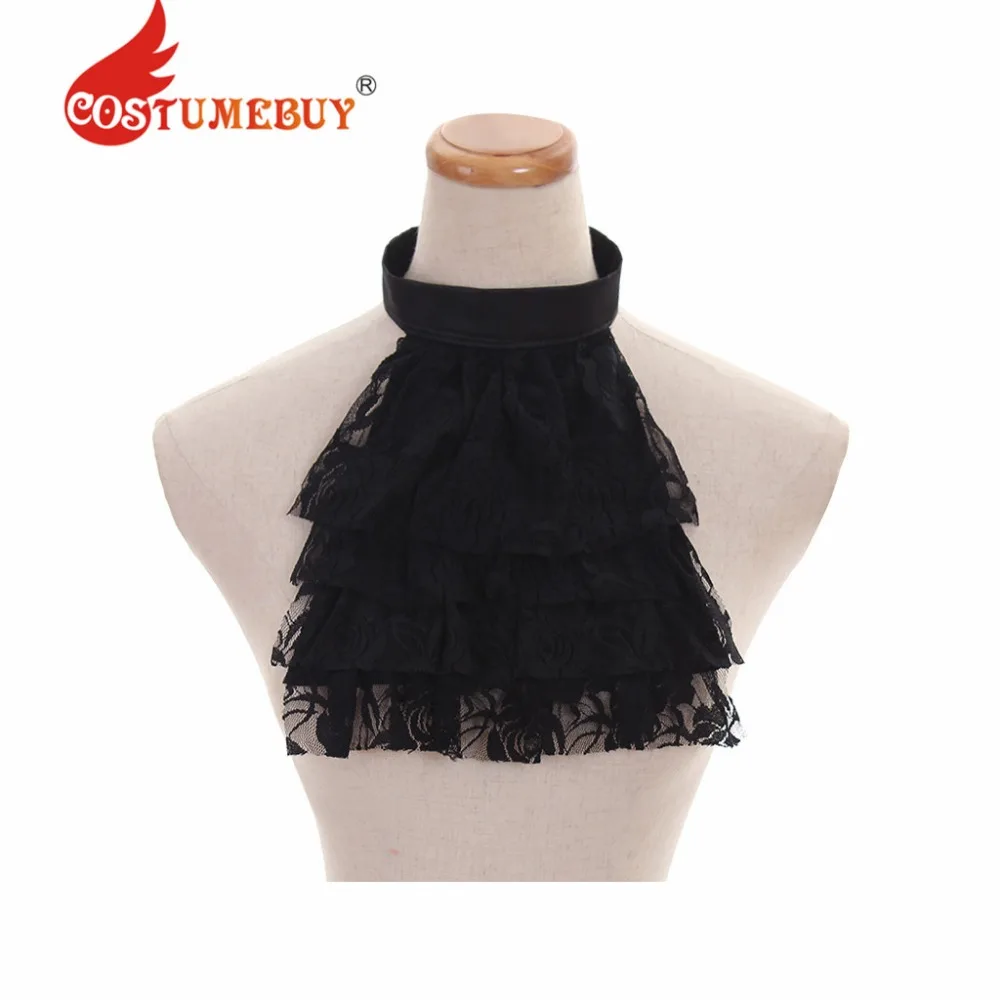 CostumeBuy Черный Кружевной Галстук-бабочка в стиле стимпанк для свадьбы вечеринки L920