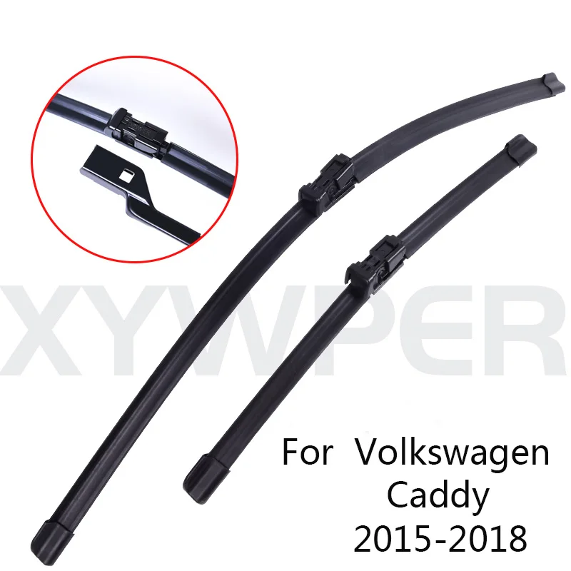 Щекта стеклоочистителя для автомобилей Volkswagen Caddy аксессуары из 2005 2006 2007 2008 2009 2010 до стеклоочиститель автомобильных светодиодных фар - Цвет: Белый