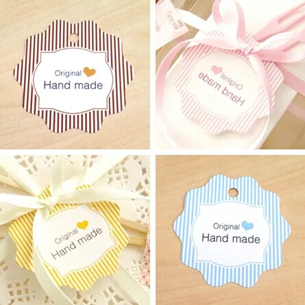 

Бумажные этикетки ручной работы, 50 шт., милый дизайн колонны, декоративные ярлыки, Декорации для дня рождения, вечеринки, высокое качество, с...