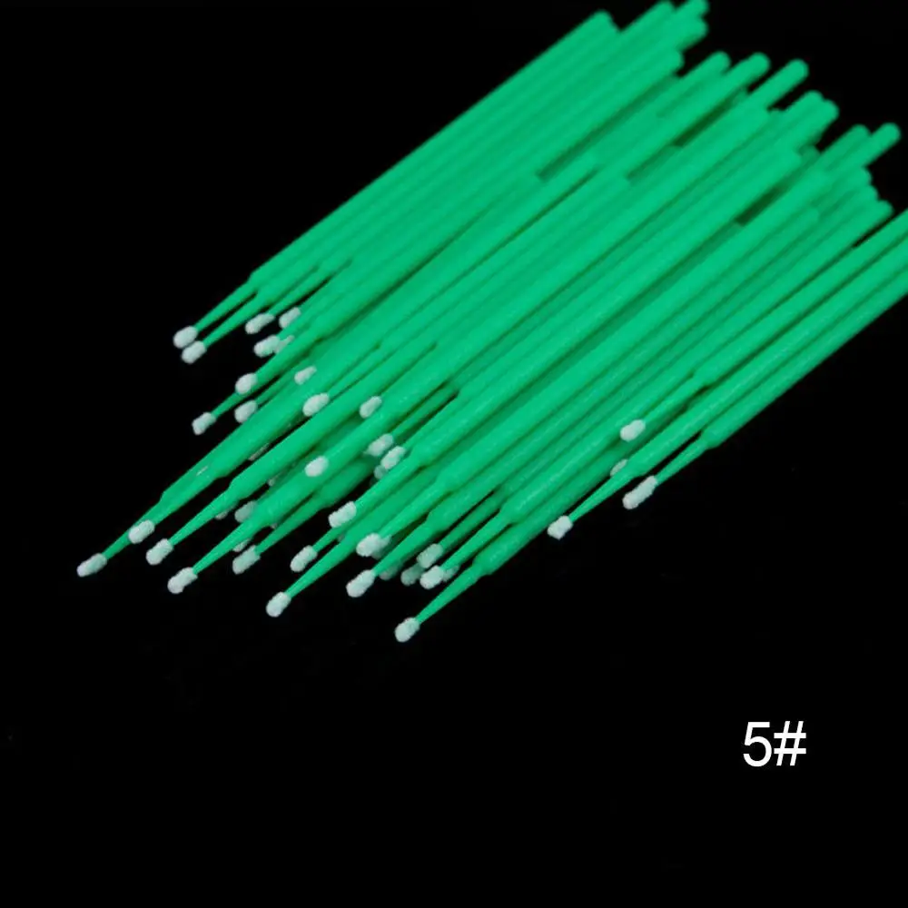 Medium Light Green 100 шт/партия прочные Микро одноразовые наращивание ресниц индивидуальные Аппликаторы тушь для ресниц кисти для женщин оптом#288359 - Цвет: Medium Light Green