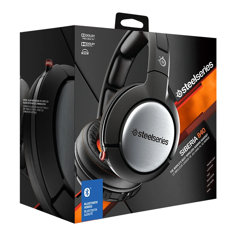 SteelSeries Siberia 840 Игровые наушники Lag Free беспроводные с Bluetooth OLED передатчиком и Dolby 7 1