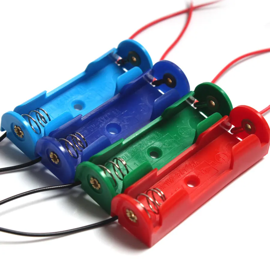 10 шт./лот красочные AA 1 5 V DIY Пластиковый Чехол держатель коробка для хранения