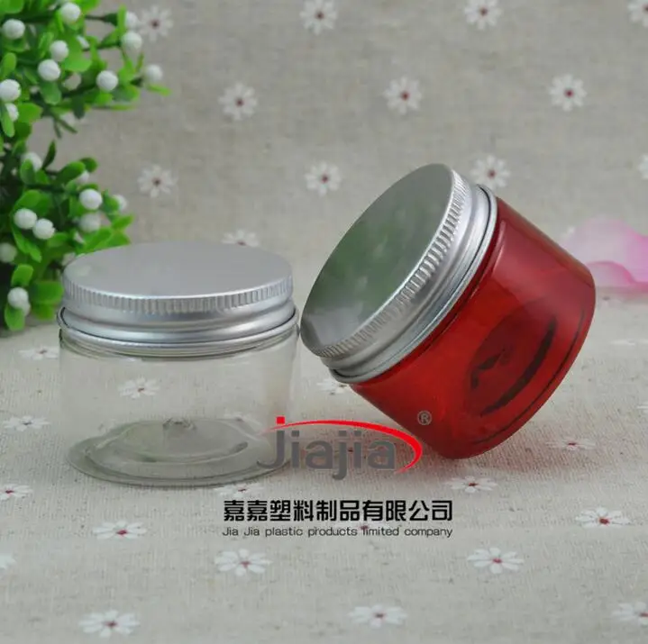 40 г красная/прозрачная банка для домашних животных стандартная с серебряной