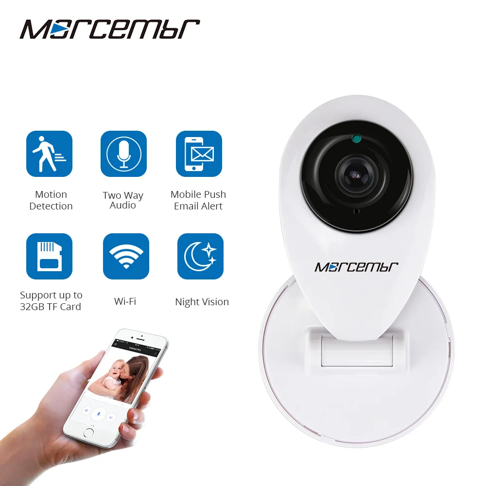 Morcembr 720P Outdoor WIFI Camera Home Security Wireless Smart WiFi CCTV Cameras P2P 1.0MP ip cameras | Безопасность и защита