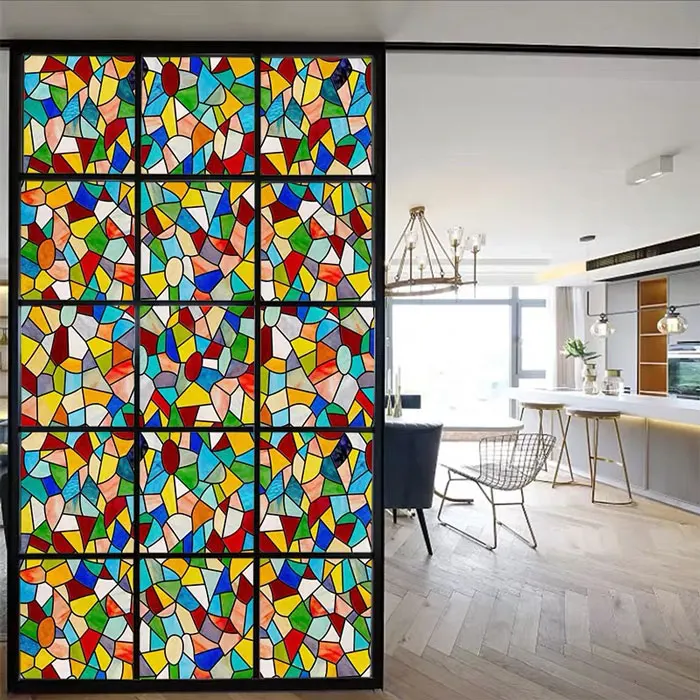 OS 12 40x60cm Витражная плёнка на стекла, окна на заказ Электростатическая церковная матовая домашняя фольга двери стекло наклейки ПВХ самоклеющиеся оконные пленки - Цвет: OS 12 40x60cm