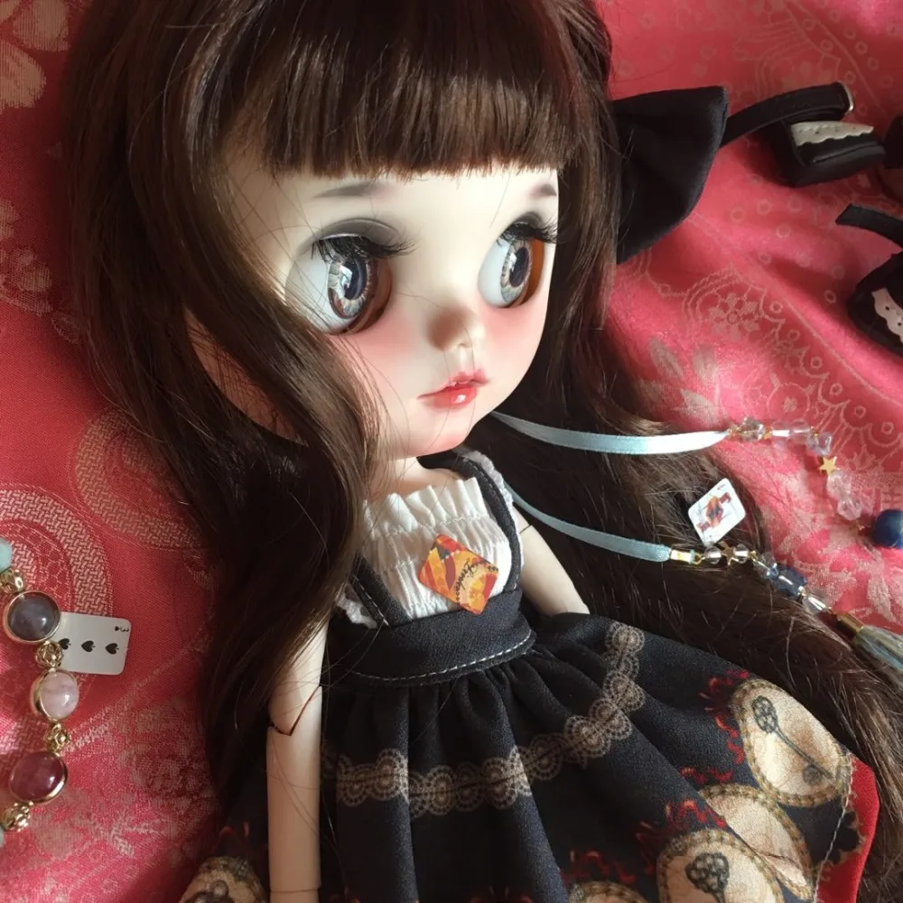 1/6 BJD 30 см кукольные игрушки 19 суставов высшего качества китайская Кукла BJD шаровая шарнирная кукла коричневые длинные волосы Милая зубастая улыбка макияж кукла