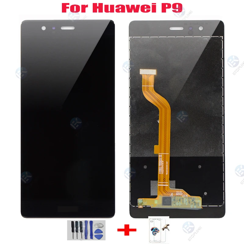 ETOPLINK дисплей сенсорный экран дигитайзер замена сборка для Huawei P9 LCD с рамкой EVA L09 L19