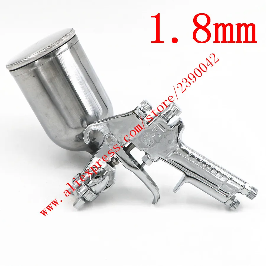 1.8mm Metal Tank W-71 пистолет-распылитель воздуха распылитель ручная мельница для W71 Краски пистолет, 1,0/1,3/1,5/1,8 мм автомобиля мебель Авто Краски ing покрытие - Цвет: 1.8mm Metal Tank