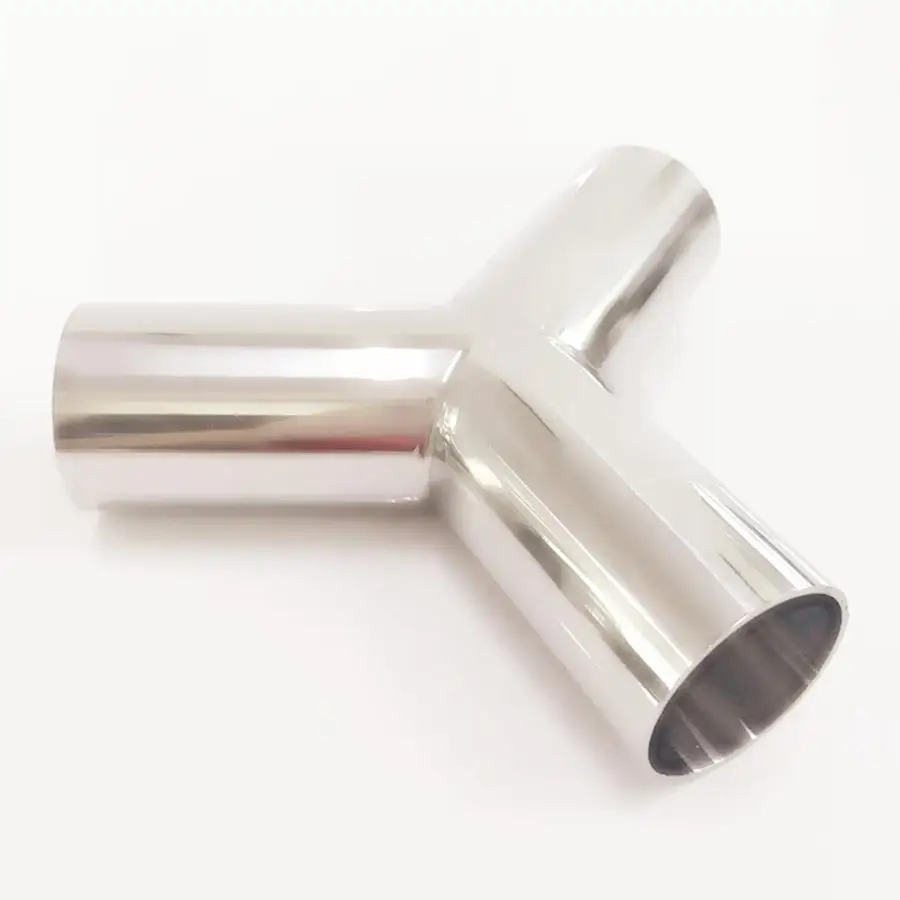 

108mm 4.25" Pipe OD Butt Welding Y Shaped 3 Way SUS 304 Stainless Steel Sanitary Fitting Spliter Homebrew Beer Wine