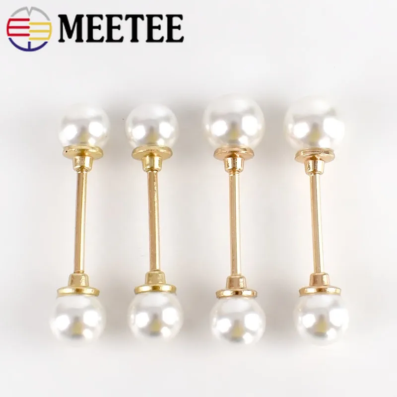 Meetee 5/10 шт. серьги с двумя жемчужинами свитер пуговицы кардиган украшения пряжки ювелирные изделия DIY пальто Pin КНОПКА аксессуары для шитья одежды AP2461