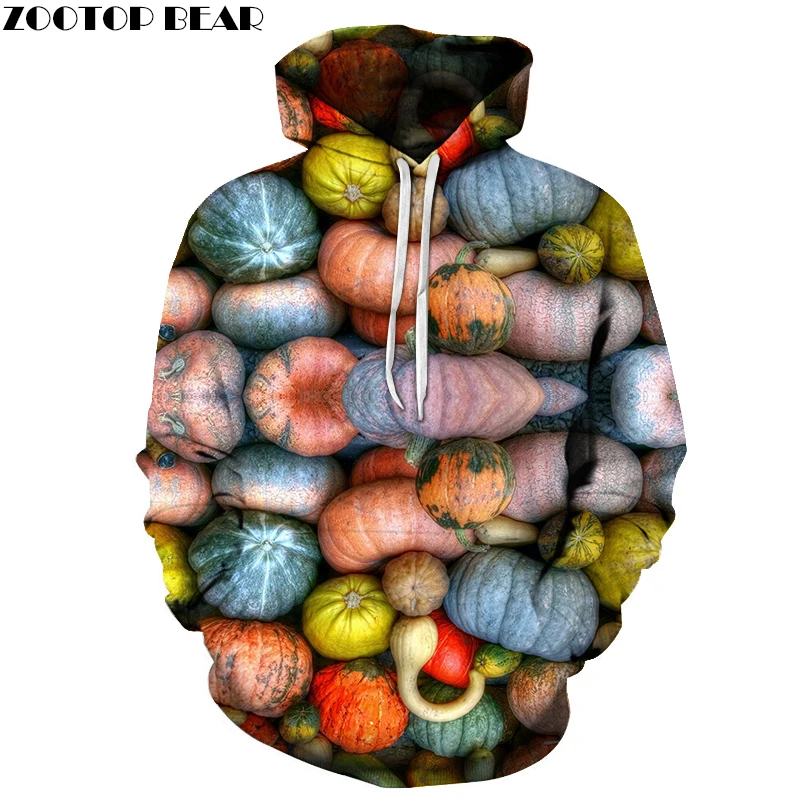 

Colorful Pumpkins Hoodie Sweatshirts 3D Prints Hot Hoody Tracksuit Mens 2018 Clothing Hoodies Streetwear Drop Ship ZOOTOP BEAR