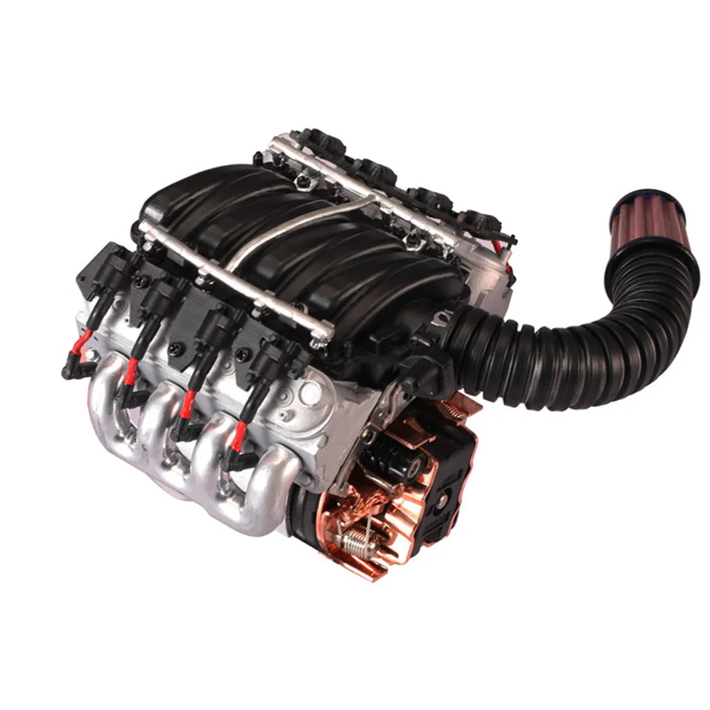 OMESHIN Simulated V8 Hood + Traxxas Fan Radiator Trx4 D90 D110 D130 Scx10 Remote Control Racing Car Preferred|Кабели для дронов| |