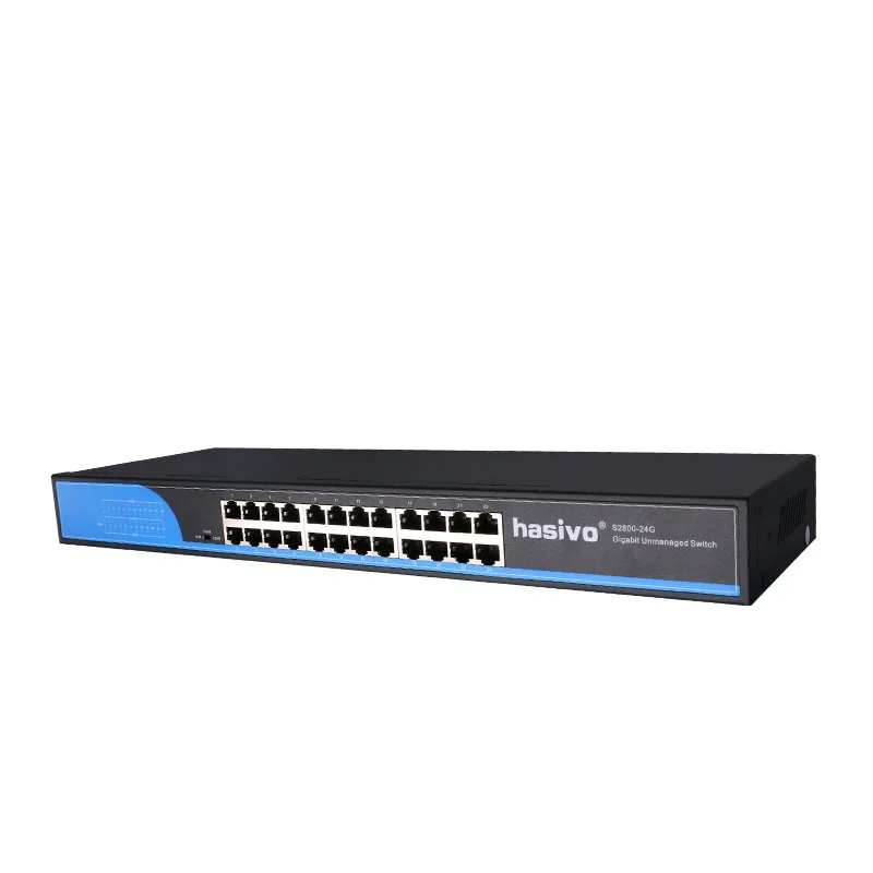 Сетевой Ethernet коммутатор с 24 портами RJ45 10/100 Мбит/с гигабитный для ip камеры|Сетевые