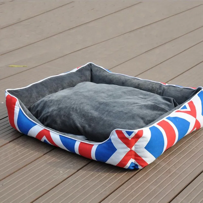 British Style Detachable Washable Canvas Teddy Pet Nest House Kennels for Cat Puppy Dog Cushion Chihuahua Small Bed S M L | Дом и сад