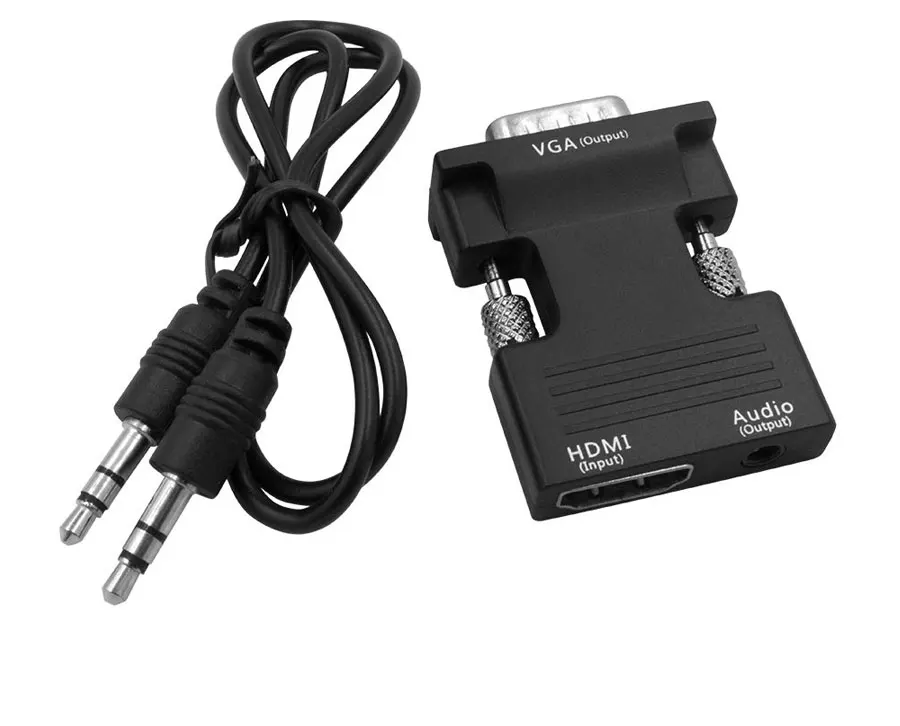 Urgrico 1080P HDMI в VGA адаптер папа в Famale HDMI VGA конвертер адаптер в аналоговые аудио и видео для ПК ноутбук ТВ коробка проектор