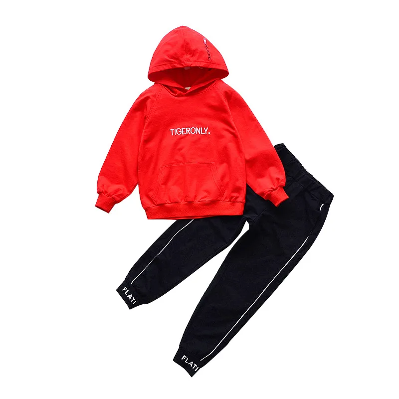 

Girls Clothes casual Cotton Hooded Solid Letter kids girl jacket Pullover girl Coat+Pant 2pcs 6 8 10 12 14 Y Children Clothing