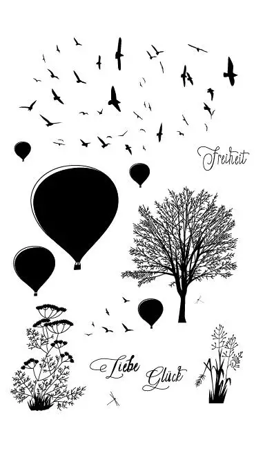 Прозрачный силиконовый штамп дикая Гусь/дерево/печать для скрапбукинга своими