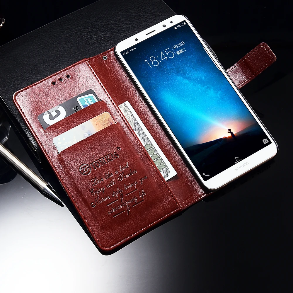 TOMKAS Case For Huawei Mate 10 Lite Honor 9i Leather Phone Cases Pro Wallet Cover P Smart |