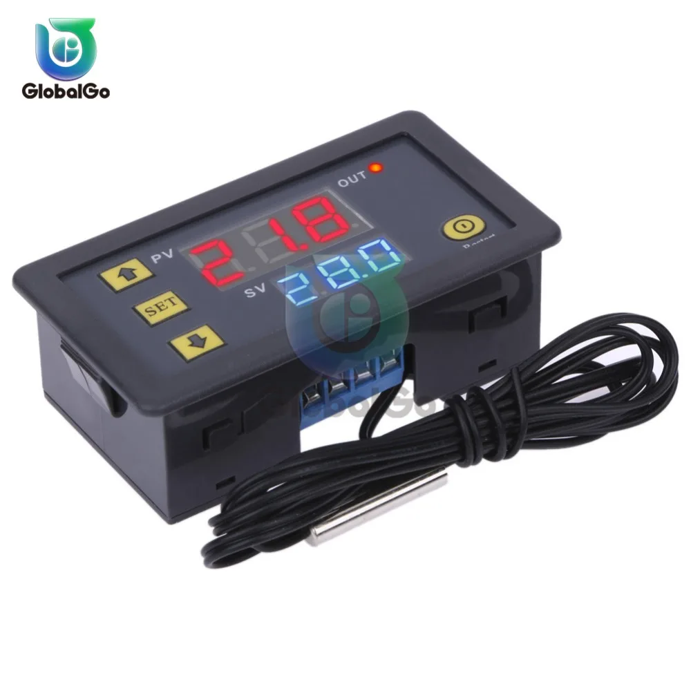 W3230 DC 12 V AC 110 V 220 V 20A светодиодный цифровой термостат для контроля температуры мини светодиодный дисплей термостата регулятор измерения