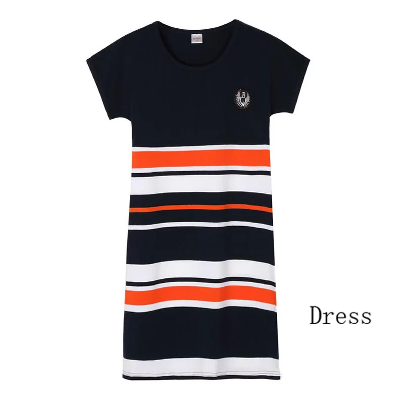 dress Одежда для семьи размера плюс; коллекция года; летняя модная футболка в полоску; одежда; платья для мамы и дочки; комплект одежды для папы и сына; комплект одежды для мальчиков и девочек - Цвет: dress