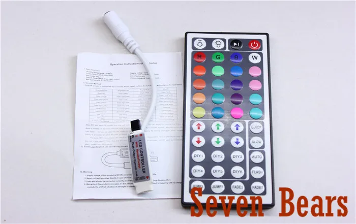 

1pcs New 12V 3*4A 44Key MINI IR Remote Controller for SMD 3528 5050 RGB LED SMD Strip Lights