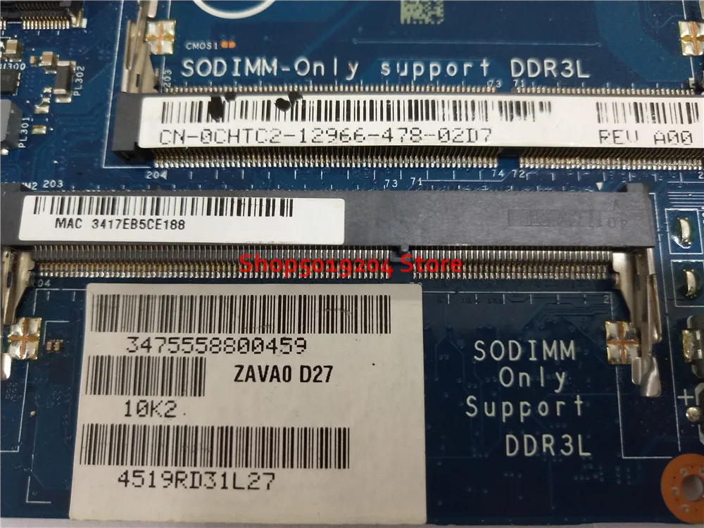 Материнская плата для ноутбука Dell Inspiron 5447 5547 ZAVC0 ZAVA0 LA B012P 216 0858020 Φ 0CHTC2 материнская
