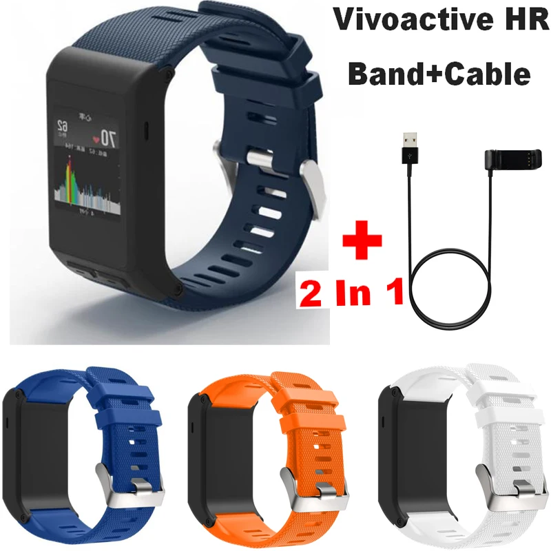 Зарядный кабель 2 в 1 для Garmin vivoactive HR Band сменный ремешок наручных часов Vivoactive GPS Smart
