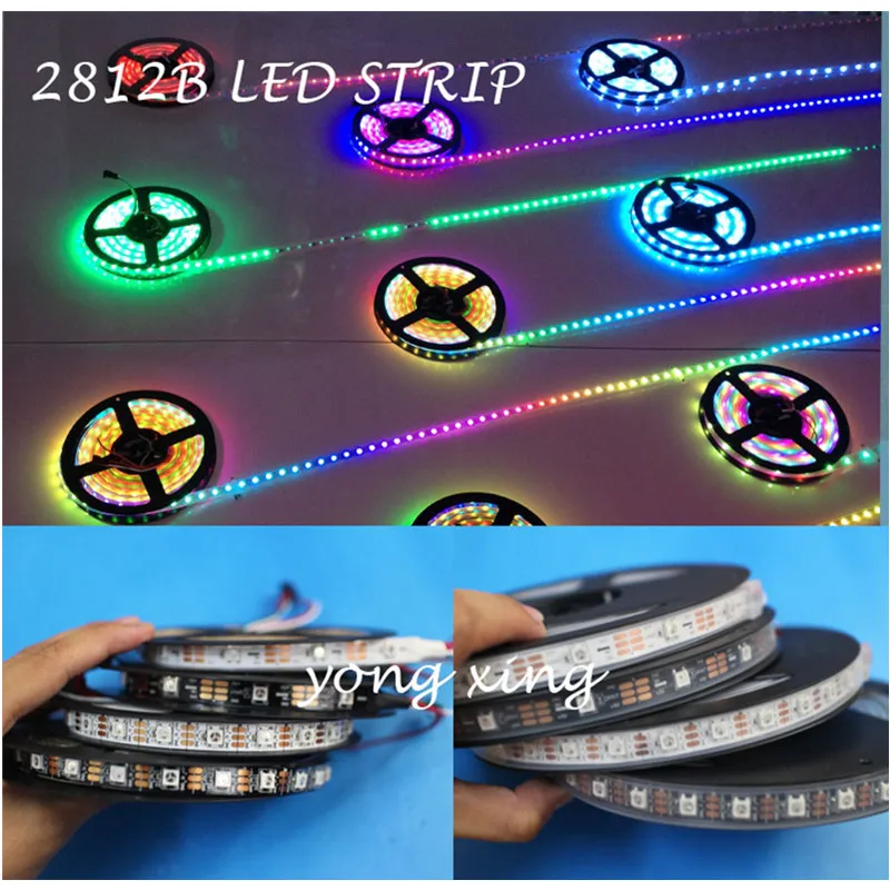 WS2812B 5050 RGB Светодиодная лента 5 м 150 300 светодиодов 144 30 светодиодов/м