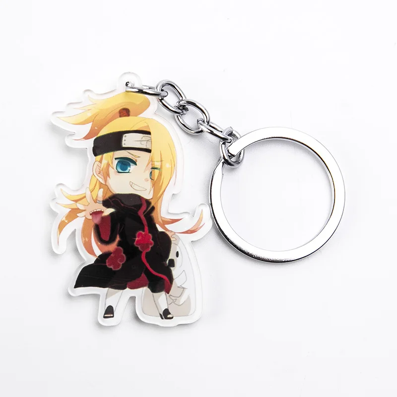 Аниме Фигурка Tsunade брелки для женщин и мужчин милый наруто акриловый кулон брелок для ключей кольцо для ключей ниндзя вентилятор детский подарок брелок