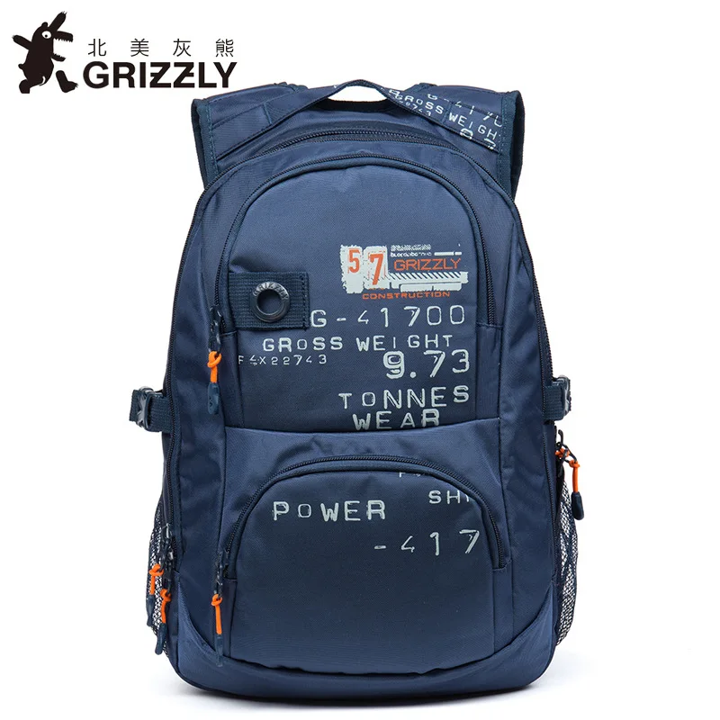 Мужской холщовый рюкзак GRIZZLY Большой Вместительный для ноутбука