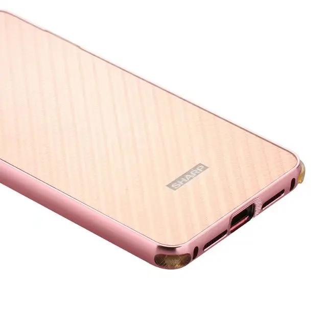 Чехол для SHARP AQUOS S2 металлический алюминиевый бампер+ матовый Гибридный чехол из углеродного волокна 2 в 1 противоударный чехол для задней панели