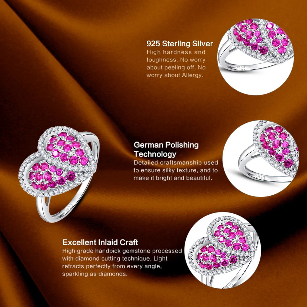 Женский кулон с рубином кольцо и серьги из серебра 925 пробы|jewelry sets|jewelry set silverjewelry