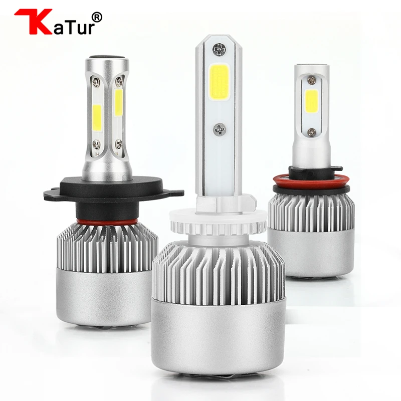Katur 2 шт. H27 880 881 светодиодных ламп Conversion Kit противотуманные фары 6500K белый H1 H3 H4 H7 H11