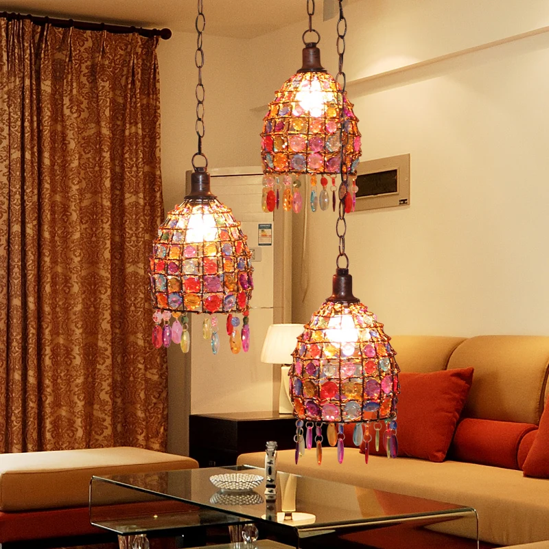 HAIXIANG LED непальская лампа ручной работы художественные подвесные светильники