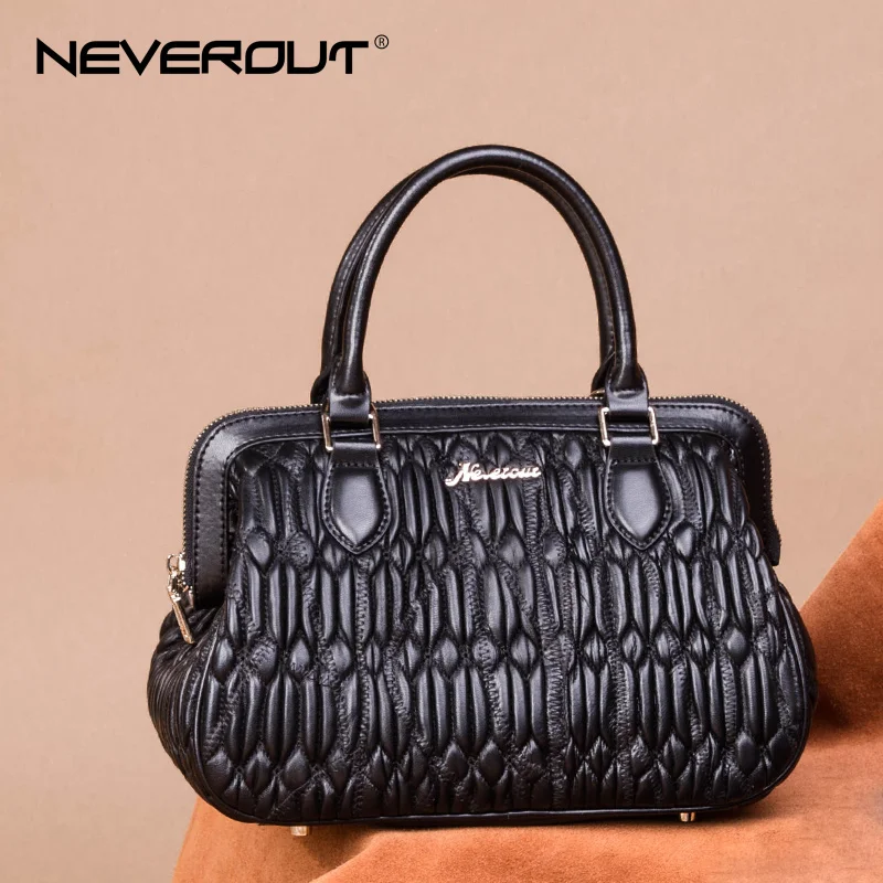 NEVEROUT элегантные женские сумки пояса из натуральной кожи овчины сумка рамки Sac