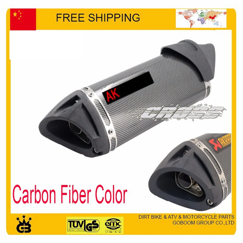 Модифицированный низкий уровень шума ttr crf klx kayo dhz exhuast труба глушитель мотоцикл уличный велосипед грязи велосипед ямы akrapovic аксессуары