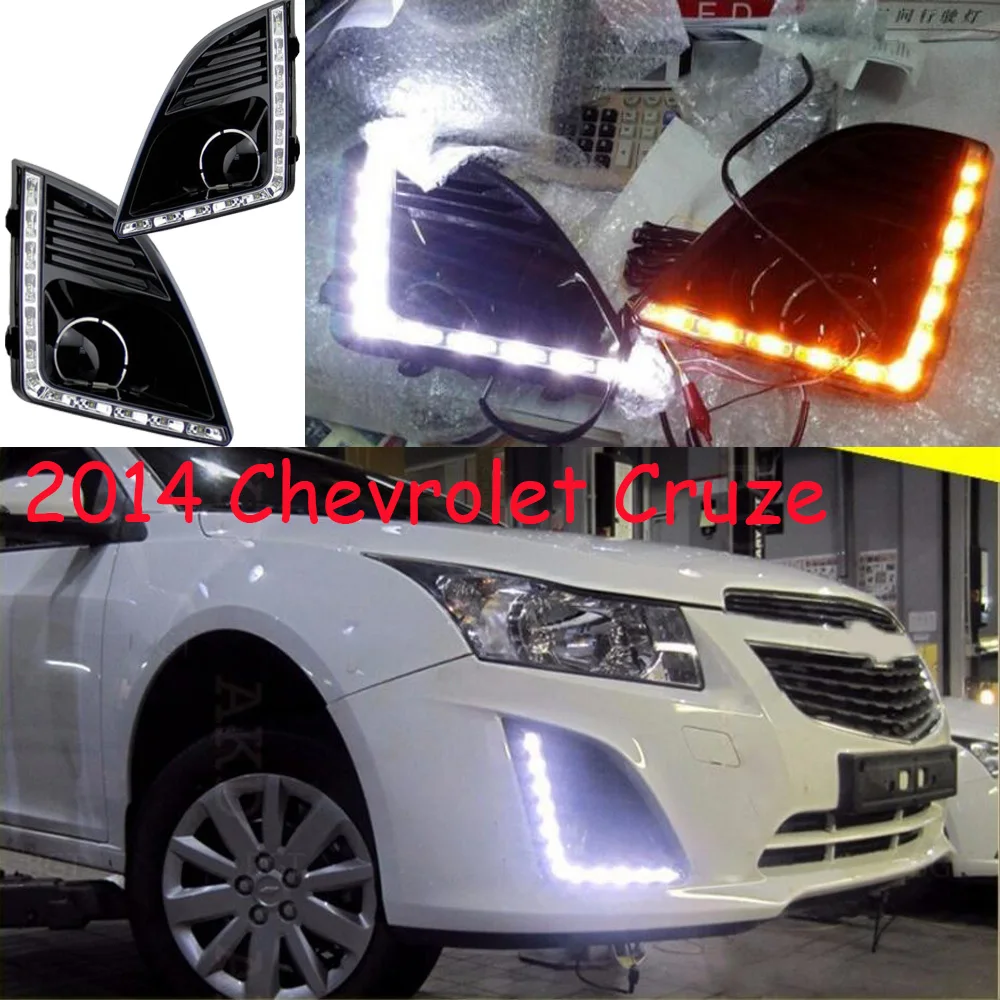 

LED 2014y car bumper headlamp for chevrolet Cruze daytime Light car accessories Cruze fog light,Cruze headlight