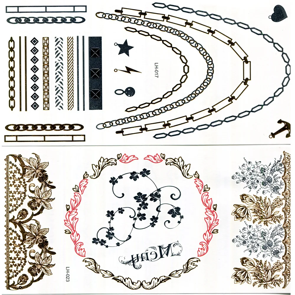 10 Pcs/lot Style Body Art Painting Tattoo Stickers Glitter Temporary Flash Makeup Metallic Tatto Bronzer | Красота и здоровье