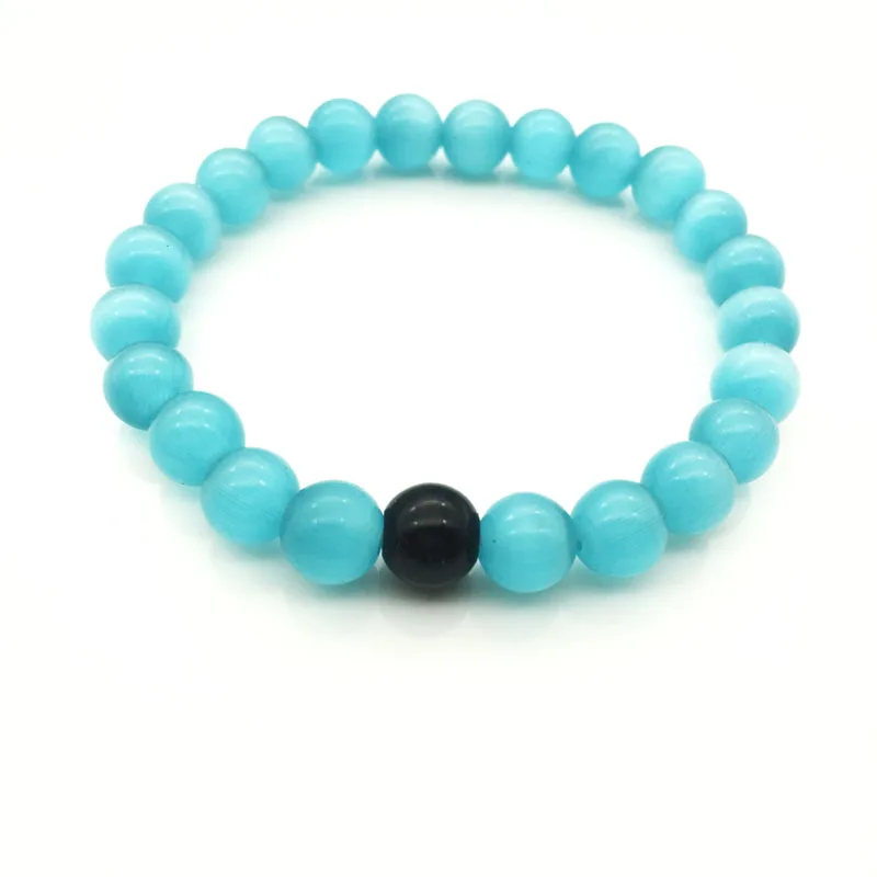 2 шт любовник опал браслеты мужские натуральные каменные бусины ювелирные