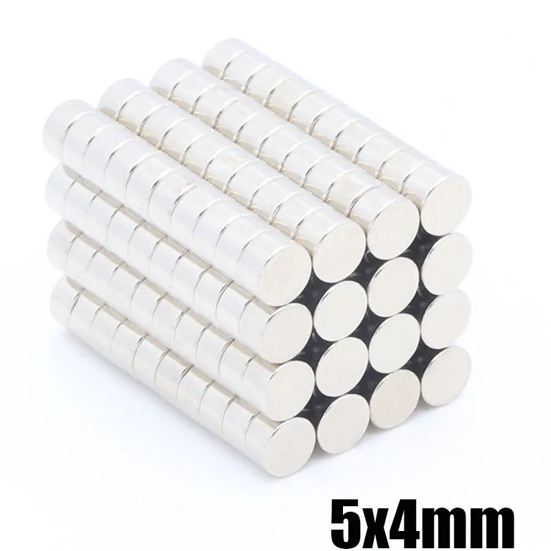 500Pcs 5x4 mm Neodymium Magnet 5mm x 4mm N35 NdFeB Permanent Small Round Super Powerful Strong Magnetic Magnets Disc | Обустройство