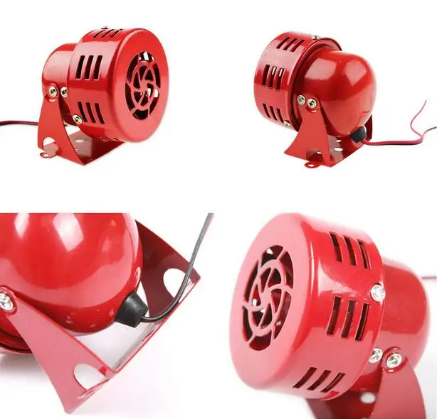 

3" Red Motor Driven Air Raid Siren Horn Police Fire Alarm Car SUV Truck Loud 12V