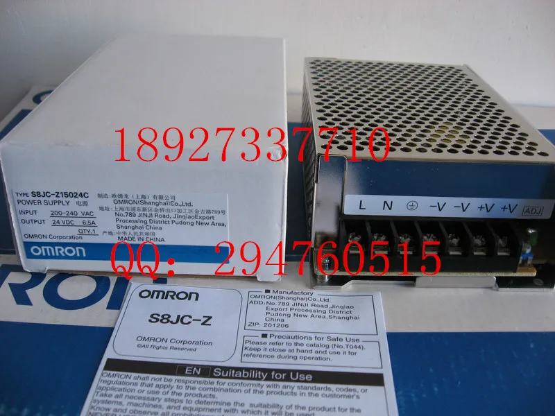 

[ZOB] 100% Новый оригинальный OMRON Omron импульсный источник питания S8JC-Z15024C 150 Вт DC24V-5 шт./лот