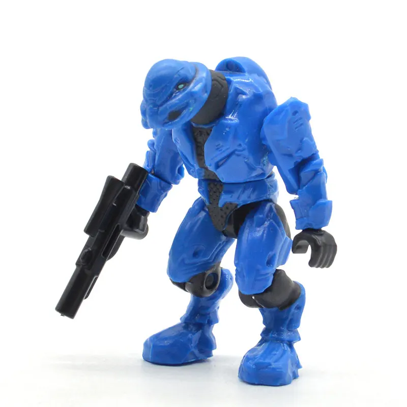 1 Piece MB123 Одна Halo строительные блоки с пистолетами Монстры люди воины Спартанские войны игры ковенанты Кирпичи Детские игрушки - Цвет: 1 Piece MB123