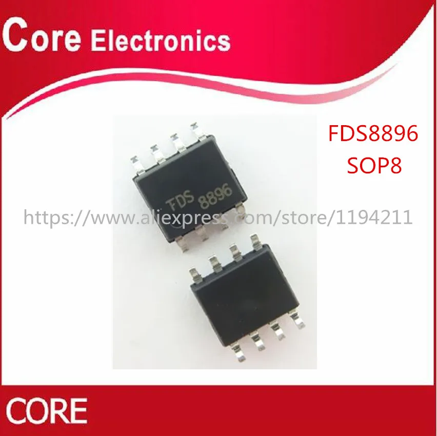 100 шт./лот FDS8896 8896 MOSFET SOP 8|Интегральные схемы| |