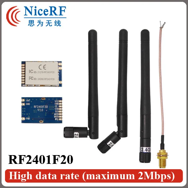 Одобрено FCC CE IC! Модуль беспроводной связи NRF24L01 + 2 4G 25 шт. RF2401F20 бесплатная