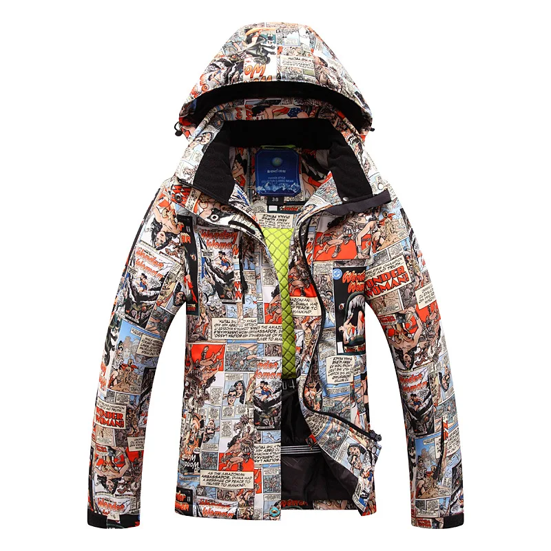 Зимняя куртка женская водонепроницаемая ветрозащитная для катания на лыжах и