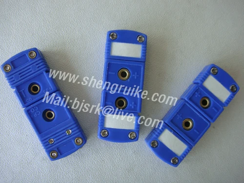 Разъем мини термопары синий плоский штекер и гнездо похожий на OMEGA|thermocouple mini