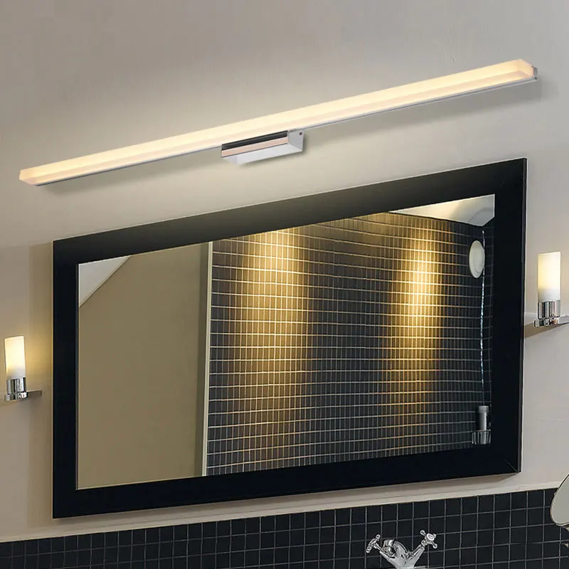 

free shipping High Quality 7W 10w LED Mirror Front Wall Lights 40/60cm dresser Modern Brief Bathroom LED Wall Lamp