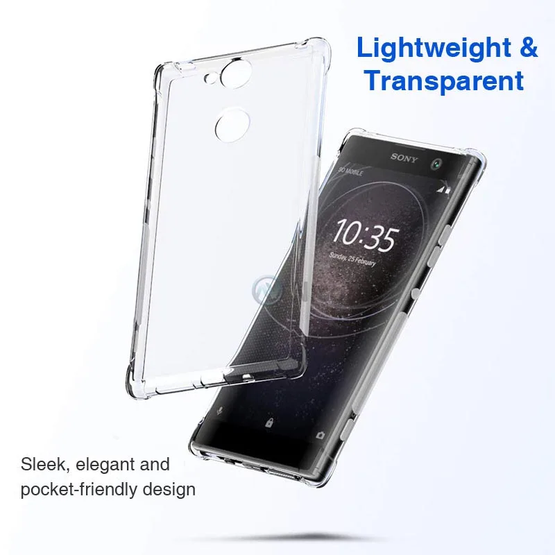 Мягкий чехол из ТПУ для Sony Xperia XA2 PLUS ультрапрозрачный Силиконовый Прозрачный