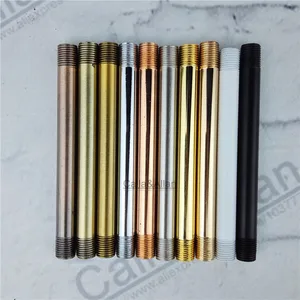 Металлическая Прямая Двухсторонняя винтовая трубка 10 см M10 для освещения, 10 цветов, Резьбовая прямая зубная трубка